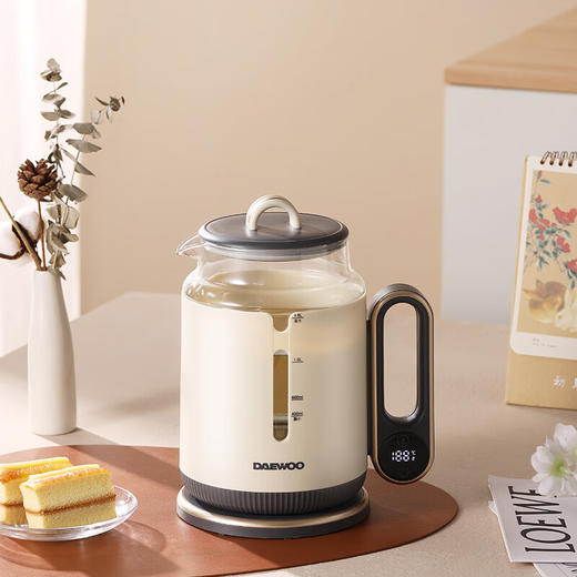 大宇（DAEWOO）电热水壶家用1.5L容量可视温度多段控温烧水壶 DYSH-80Q15（科洛白）1.5L 商品图0