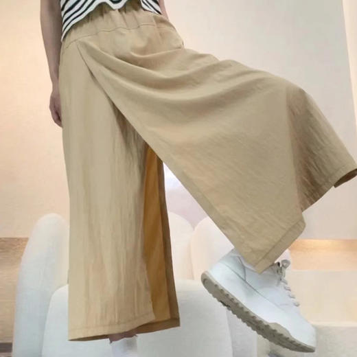【高腰显瘦！山本裤裙】高腰百搭显瘦山本裤裙夏季休闲阔腿裤八分裤肌理感工装裤裙，肌理感工装裤裙，优雅自信。ry 商品图7