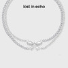 lost in echo2024秋季新款膨胀蝴蝶结枕头双层银色chocker项链女 商品缩略图0
