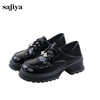 Safiya/索菲娅2024秋英伦风粗跟厚底钻扣两穿系带百搭JK小皮鞋 SF43112128 商品缩略图2