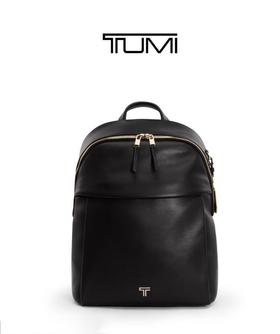 TUMI 双肩包女  0196671DLGL-F 黑色/浅金色.【刻字后发出的商品，不支持退换货服务】