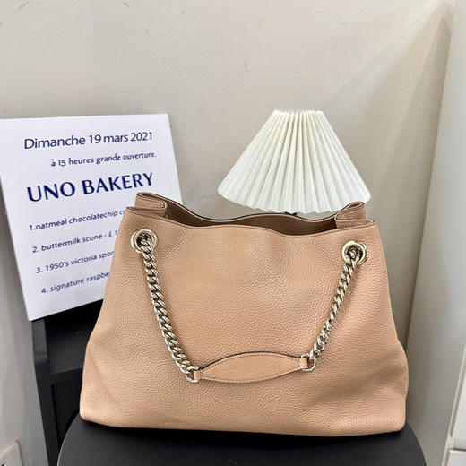Gucci soho 牛皮 沙漠色 tote包 商品图3