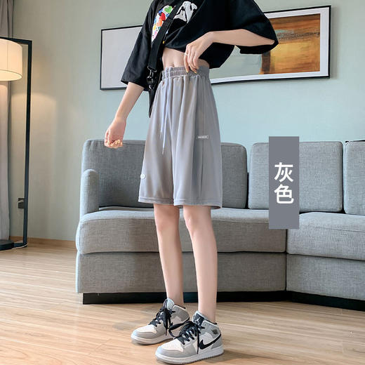 【五分运动裤】女潮高腰薄款休闲短裤女夏季新款宽松阔腿大码胖mm，宽松高腰，潮流又百搭。ry 商品图3