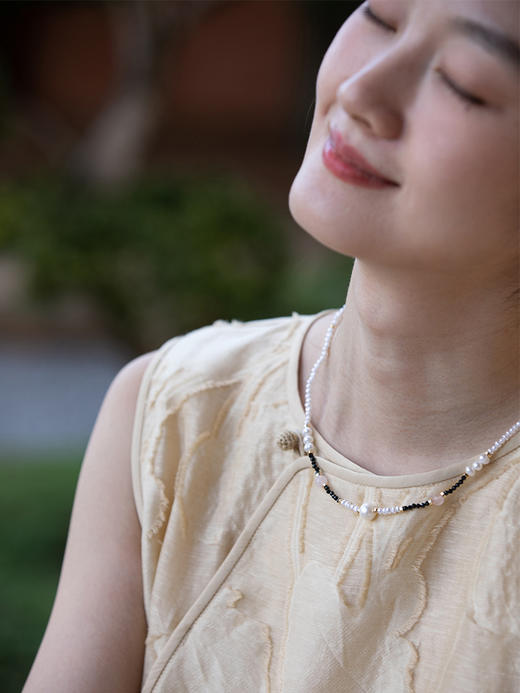 牧衣游 珍珠尖晶14K金项链高级设计感小众 开宇【不支持会员折】 商品图0