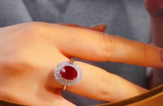 3.16ct 红宝石吊坠戒指 商品图6