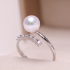 美裕 925银淡水珍珠戒指 开口戒7-8mm 107529W 商品缩略图1