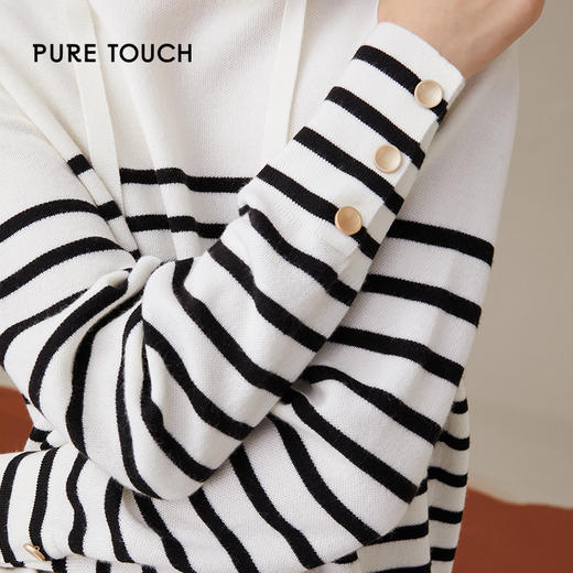 pure touch条纹连帽针织衫1369243358 商品图3