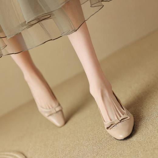 【预售5天】法式蝴蝶结中跟鞋，拼接小香风单鞋YJ&F1068 商品图1