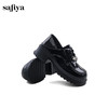 Safiya/索菲娅2024秋英伦风粗跟厚底钻扣两穿系带百搭JK小皮鞋 SF43112128 商品缩略图5