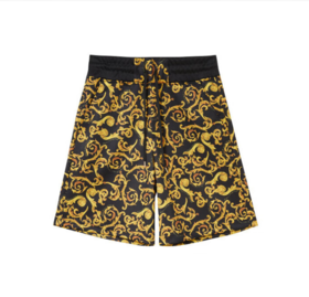 VERSACE JEANS 范思哲 男士巴洛克印花抽绳休闲短裤五分裤 七夕礼物 黑色 74GAD3B1 FS062 G89