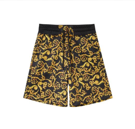 VERSACE JEANS 范思哲 男士巴洛克印花抽绳休闲短裤五分裤 七夕礼物 黑色 74GAD3B1 FS062 G89 商品图0