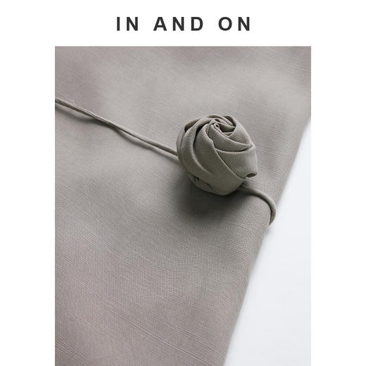 54586  IN AND ON  玫瑰故事 莱赛尔亚麻背心连衣裙 商品图3