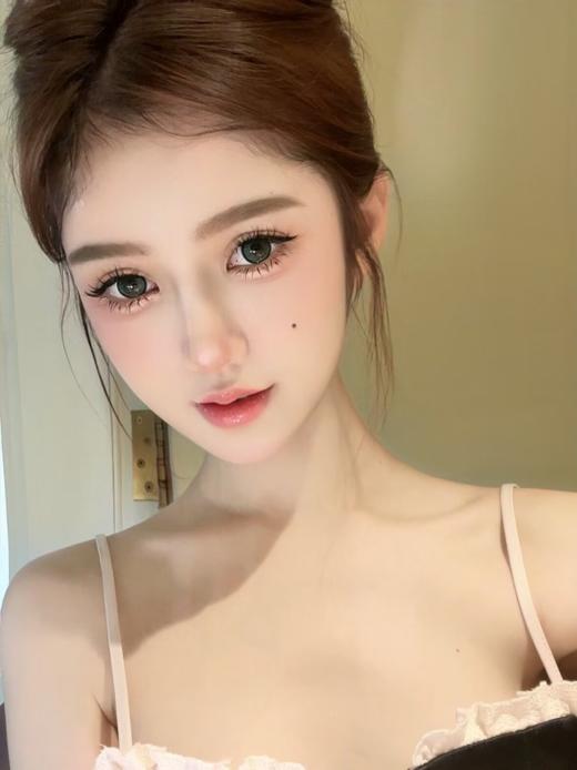 Jellydoll 月抛 玉蓝青花/红茶碎冰/翡翠湖 14.5mm 青褐棕色 拍下即为一副两片 有日抛 商品图10