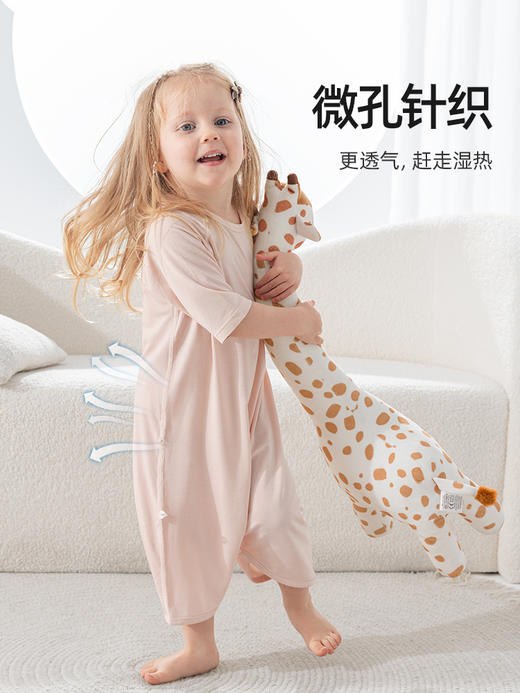 贝肽斯儿童睡裙2024新款春夏薄款睡衣宝宝睡袋防踢被空调衣服冰丝 商品图3