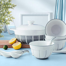 菲米生活 十全食美陶瓷汤碗组合FM-CJ2305