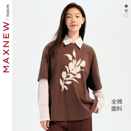 【T恤】国风植绒短袖T恤1N3221201 商品图0