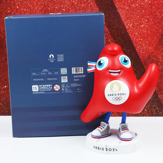 【正版授权】2024巴黎奥运·吉祥物弗里吉搪胶24cm手办摆件 商品图4