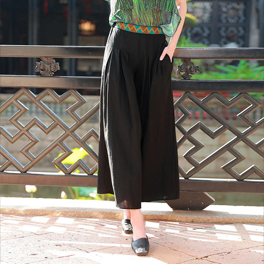 踏浪棉麻阔腿裤 | 舒适透气 | 现货加急发 商品图1