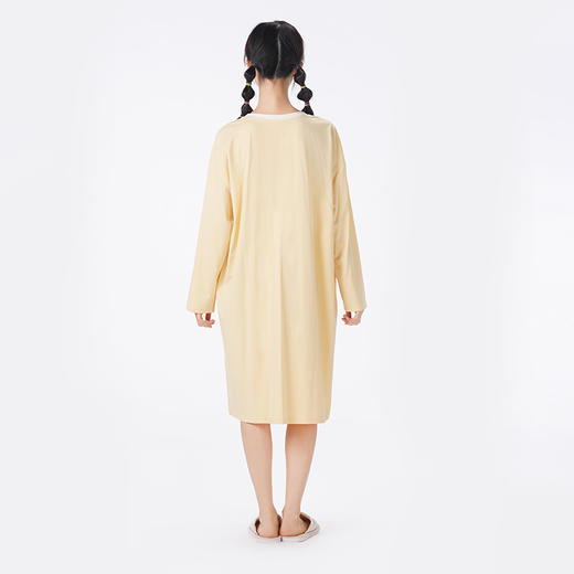 都市丽人睡衣生活家居长袖裙家居服单面无尘棉薄女士棉质睡裙LHT6H2 商品图8