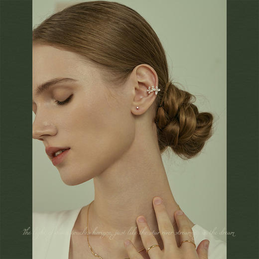 Oflye潮流饰品  精致锆石蝴蝶无耳洞耳骨夹女新款耳挂小众耳夹 商品图2