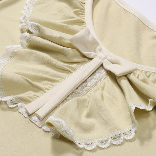 都市丽人睡衣会员精选长袖裙家居服AR牙签条锁目双面薄女士睡裙LHT6G8 商品图5