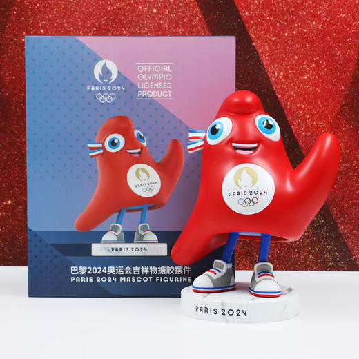 【正版授权】2024巴黎奥运·吉祥物弗里吉搪胶24cm手办摆件 商品图0