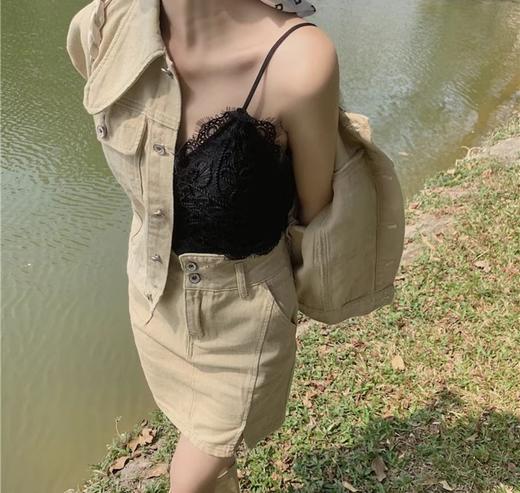 燕尾蝶美背法式蕾丝内衣打底吊带到手两件 商品图9