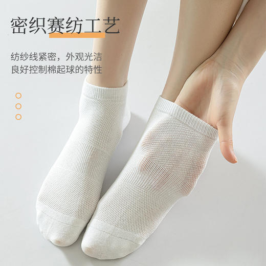 【超值10双装！艾草抗菌女袜】袜子女网眼棉袜春夏艾草精油养生抗菌防臭女袜船袜蜂窝缓震短袜女，轻柔，仿佛踩在云朵上 享受织物带来的安心感。ry 商品图1