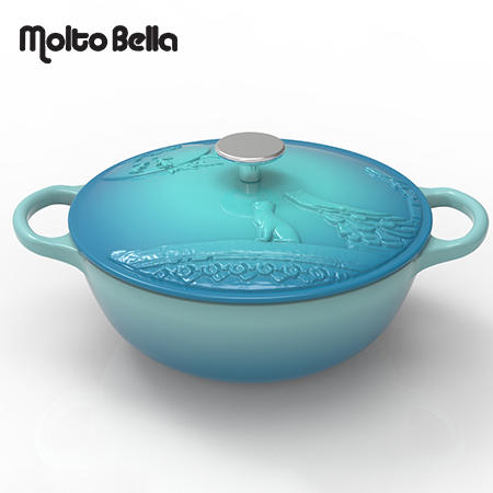 🎁乐美雅moltobella珐琅妈咪锅23cm-宫猫望月 商品图1