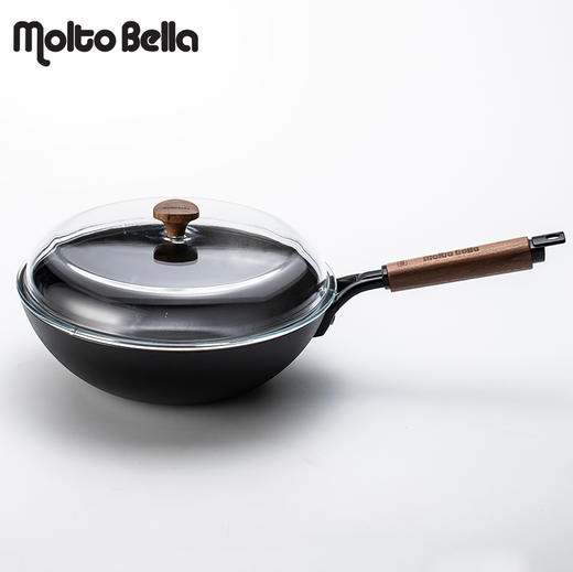 🎁乐美雅moltobella 轻质铸铁炒锅30cm-高盖 商品图1