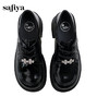 Safiya/索菲娅2024秋英伦风粗跟厚底钻扣两穿系带百搭JK小皮鞋 SF43112128 商品缩略图7