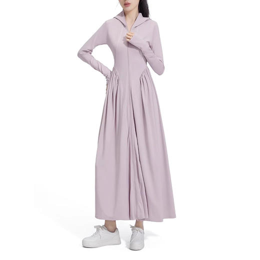 裁缝学苑AS297凉感防晒裙纸样女装长款夏季全身防晒衣连帽连衣裙图纸 商品图5