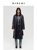 HIDEMI 日本进口亮面纸感纤维极简廓形设计感复古翻领式长款风衣 商品缩略图0
