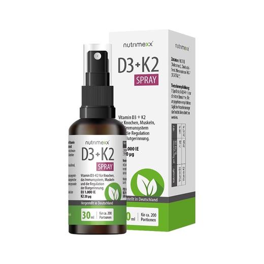 德国nutrimexx幽萃美维生素D3K2喷剂补钙骨质疏松30ml/瓶 商品图4