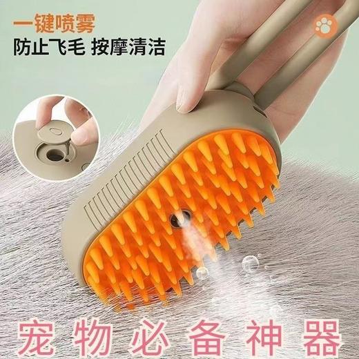 宠物梳子猫狗电动喷雾按摩梳一键喷雾防飞毛按摩洗澡猫梳 商品图2