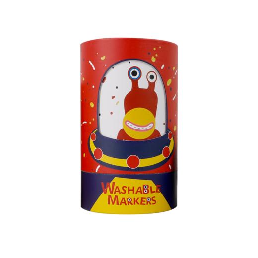 【每个孩子都是天生的艺术家】OMMO可洗锥头水彩笔12色/24色 出水流程 涂鸦快乐 解决乱涂乱画的烦恼 遨游灵感宇宙 商品图6