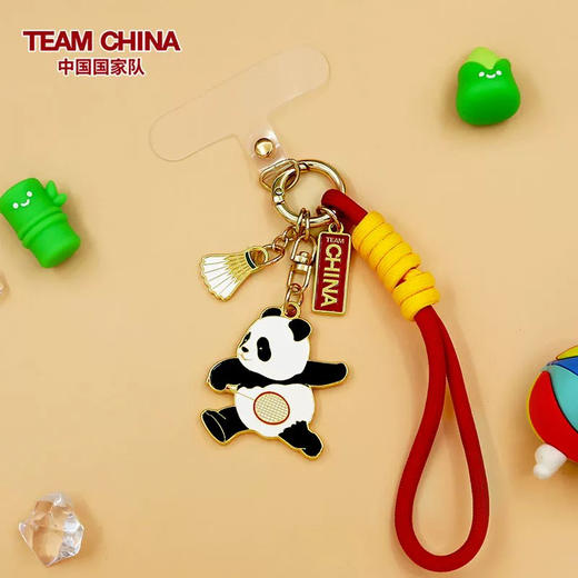 熊猫运动造型钥匙扣羽毛球 商品图0