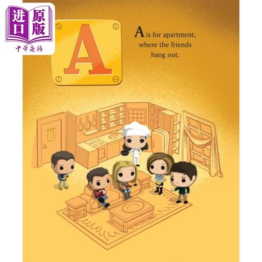 【中商原版】小金书 大眼仔系列 老友记ABC Little Golden Book Funko Pop F is for Friends An Alphabet Book 英文原版进口 商品图1