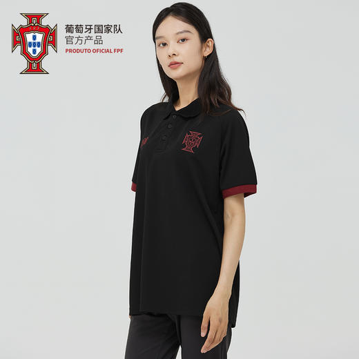 【官方正版】葡萄牙国家队|队徽刺绣简约POLO衫短袖足球迷运动C罗 商品图2