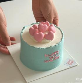 【优品系列】---【立体小爱心】情侣、纪念日蛋糕