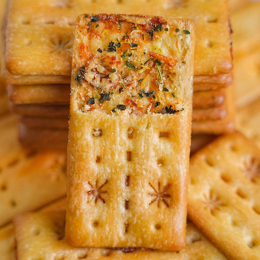 香菜牛肉馅饼干！芝士培根馅饼干！直接上头！咸香系饼干巨巨巨好吃！双层薄脆！居然有肉松夹心！酥脆停不下来！ 商品图4