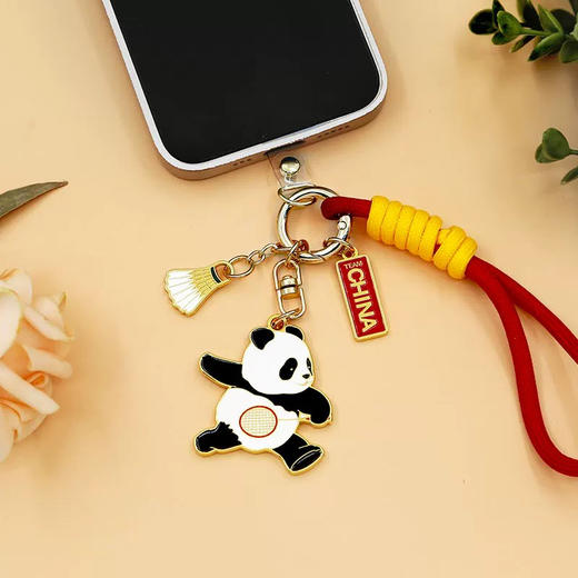 熊猫运动造型钥匙扣羽毛球 商品图1