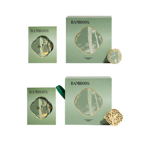 大英博物馆 东方梦境系列 竹报平安窗花 竹报平安刺绣 车载车用香薰礼盒-夏夜竹风 商品图4