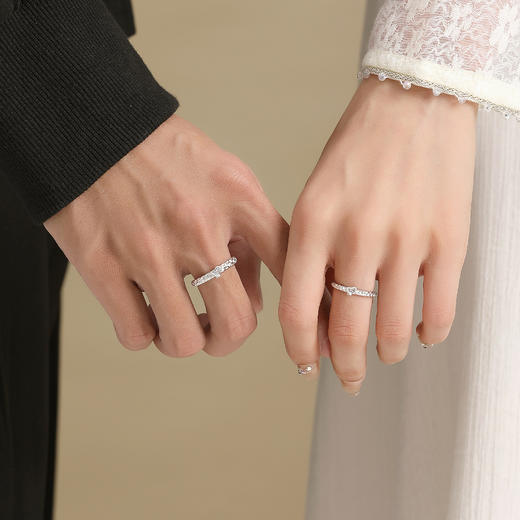 Winy925纯银无尽爱意情侣对戒送女友闺蜜节日生日礼物 商品图7