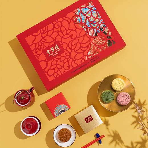 全聚德月饼礼盒 国粹礼韵 礼盒月饼 880克-和平门 商品图0