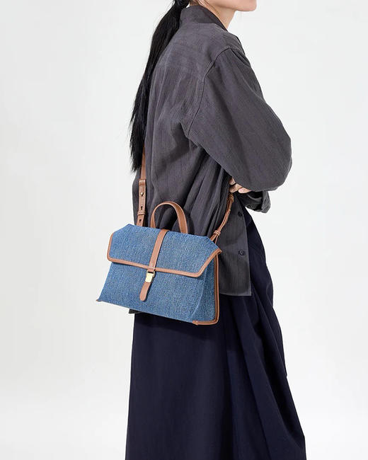 THS 7.27-无 song家 山下有松帆布复古单肩包 2色 CQ1342 商品图2