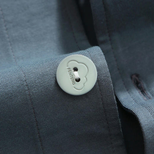 100%棉全棉纯色家居服套装纯棉长裤开衫 A-4387  芬腾 商品图3