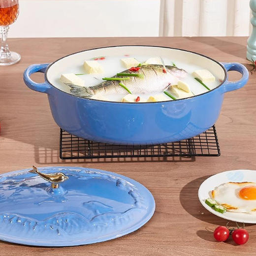 🎁乐美雅moltobella 珐琅鱼锅30cm-海豚之恋 商品图2