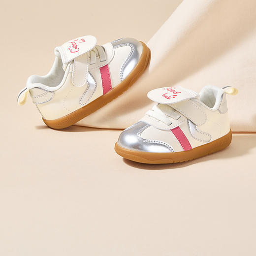 卡特兔儿童学步鞋2024秋季小白鞋婴儿鞋子幼儿园室内鞋宝宝鞋 商品图0