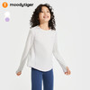 【24年秋新品】moodytiger儿童T恤24秋新款女童圆领透气吸湿排汗长袖上衣43210108 商品缩略图0